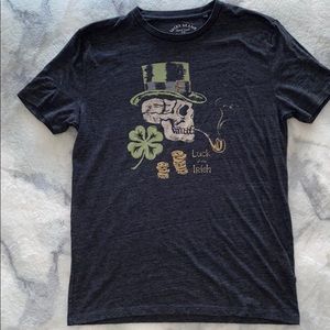 Grey/Black Lucky Brand Skull T-Shirt